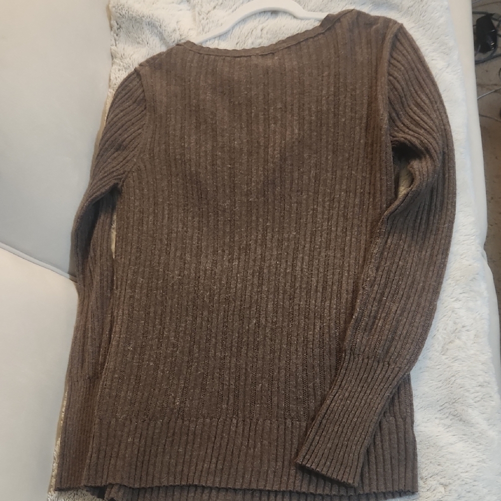 Mossimo Supply Co. Chocolate V-Neck Sweater - Picture 6 of 7